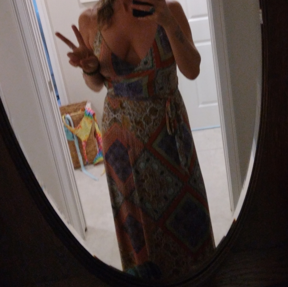 Paisley wrap maxi dress